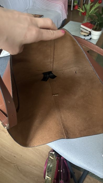 Geantă de piele Massimo Dutti