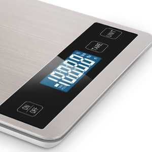 Акумулаторна кухненска везна 15 кг Лед с иноксово покритие