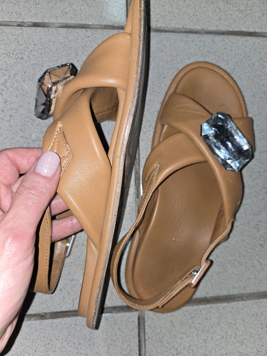 Șlapi sandale piele naturala dama