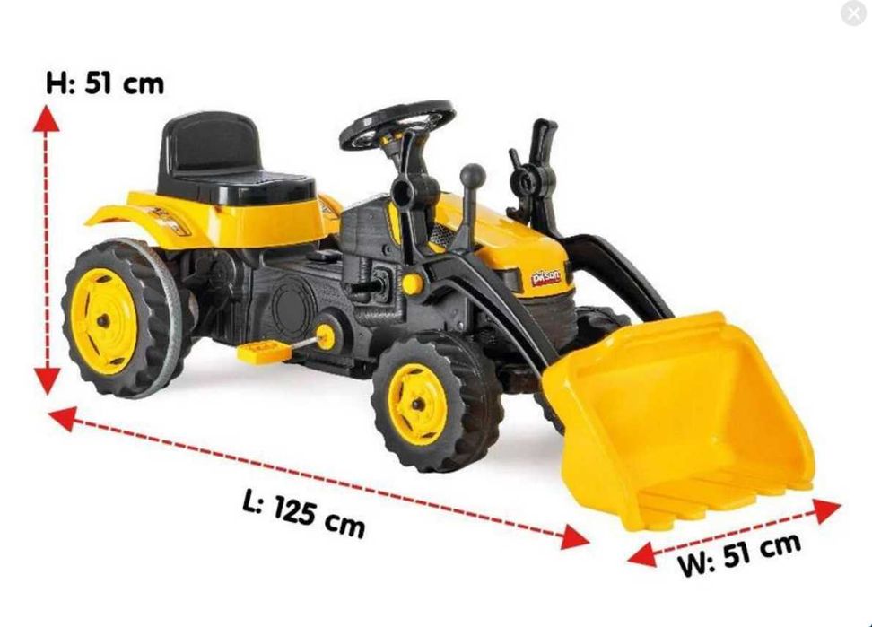 Экскаватор педальный Pilsan-125x51x51 см BW-53345 Доставка бесплатно