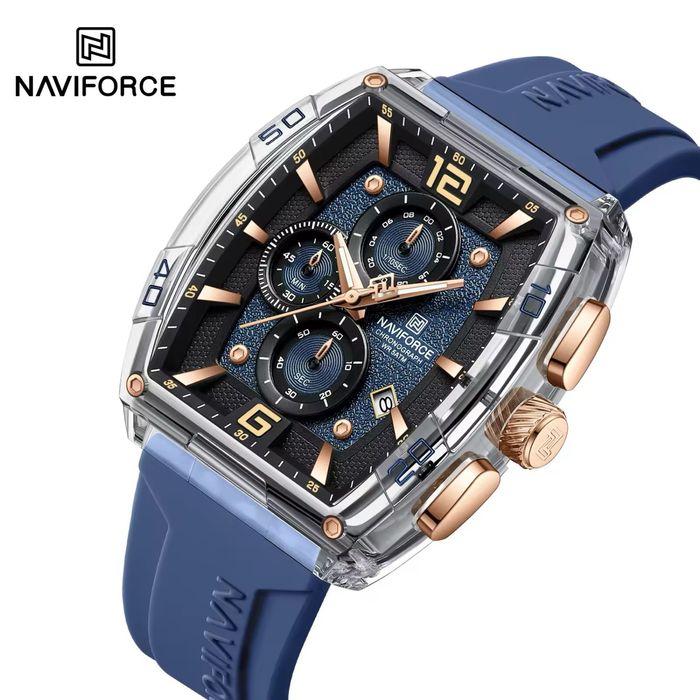 Уникален мъжки часовник NAVIFORCE - спортно-елегантен хронограф