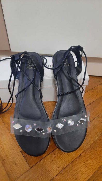 Дамски сандали тип римски с дълги връзки