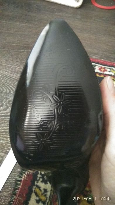 Туфли черные, кожгалантерея, черные