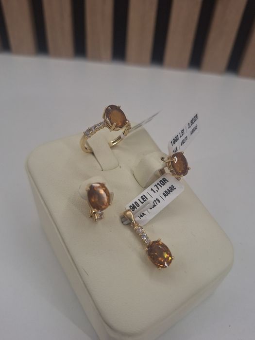 Set Inel/Cercei/Pandant Aur 14K 2,80Gr/3,62Gr/1,71Gr  #45286/73/79