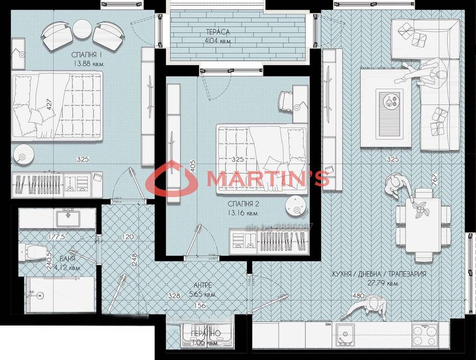 Продава се Тристаен апартамент в София, Люлин 5 - 107 кв.м за 1417 €/кв.м - Снимка #7