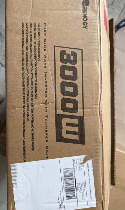 Invertor de undă sinusoidală pură Renogy de 3000W