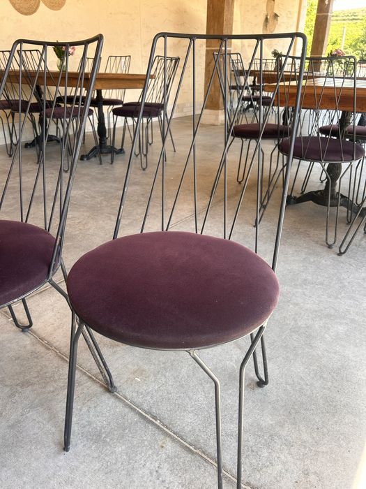 Стол градински тапициран метален