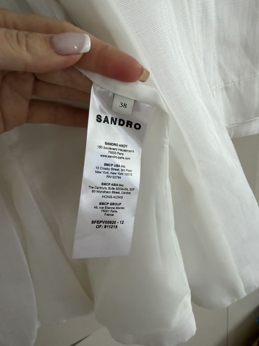 Страхотен бял ленен костюм Sandro Paris