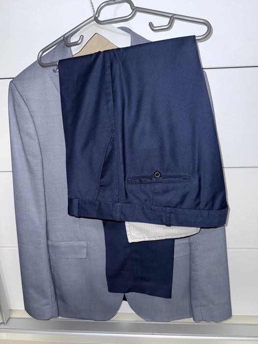 Sacou zara slim si pantaloni marinea 52