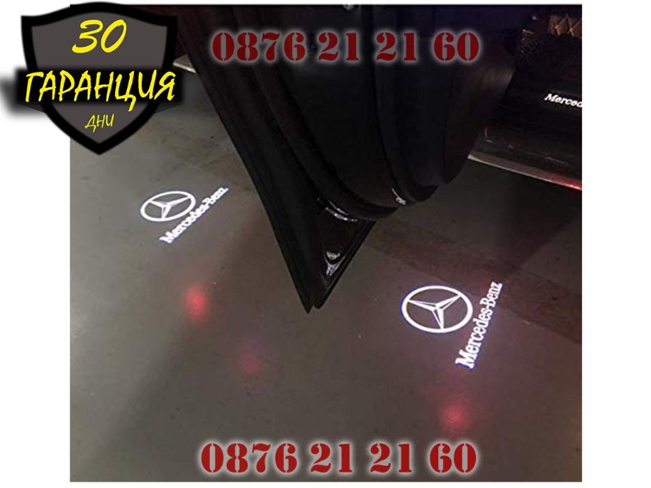 LED ЛЕД Светещо Лого Проектор Врата Автомобил Кола Mercedes Мерцедес