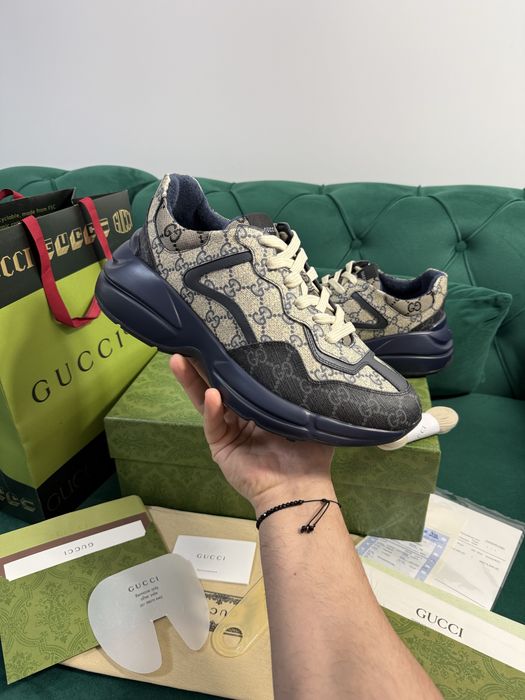Adidasi Gucci Rhyton piele naturala 100% Full Box colectie noua