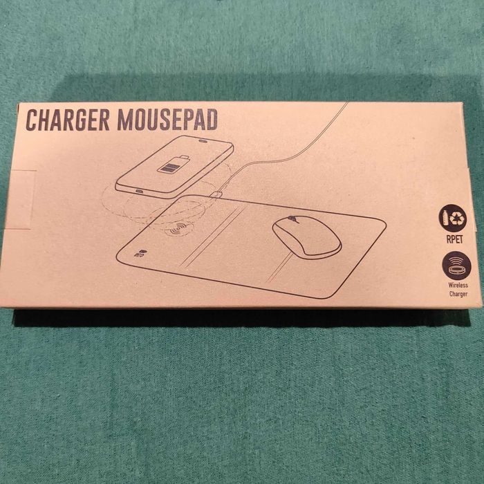 Подложка за мишка Mouse Pad с безжично зареждане за телефон 10W СИВ