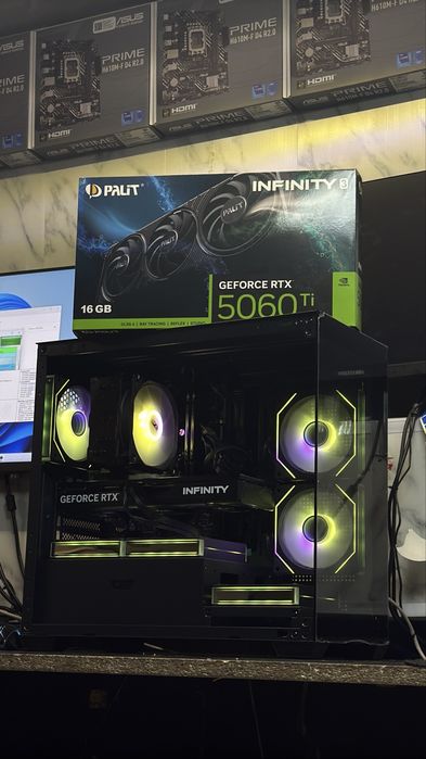 Компьютер на Ryzen 7500F + 5060TI 500FPS