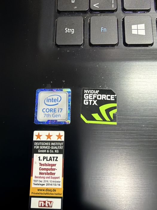 Laptop Gaming Acer Aspire i7 7gen  16g 256g nvme 500g GTX1050ti 4g 17i