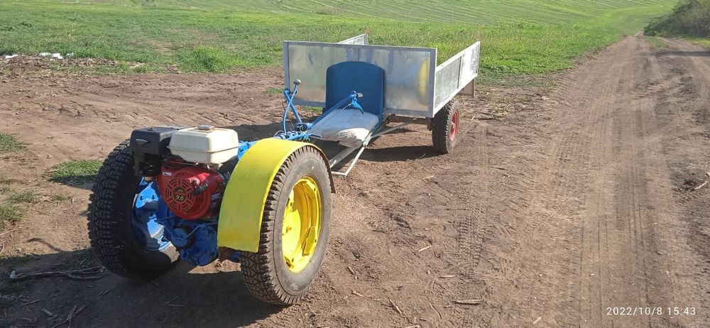 Мотоблок Болгар 9конски сили 4 скорости +ремарке