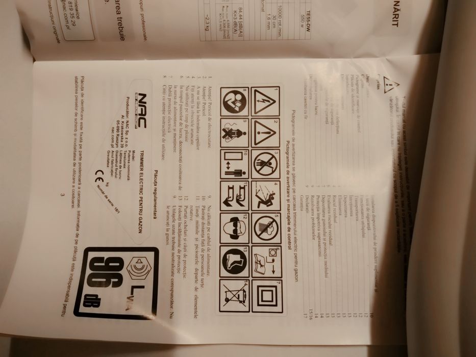 Trimmer electric pentru gazon Nac