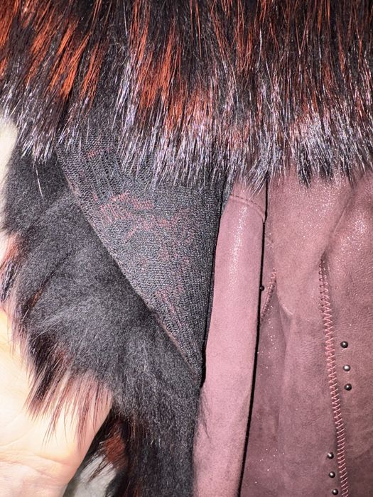 Палто/кожух естествена кожа и естествен косъм