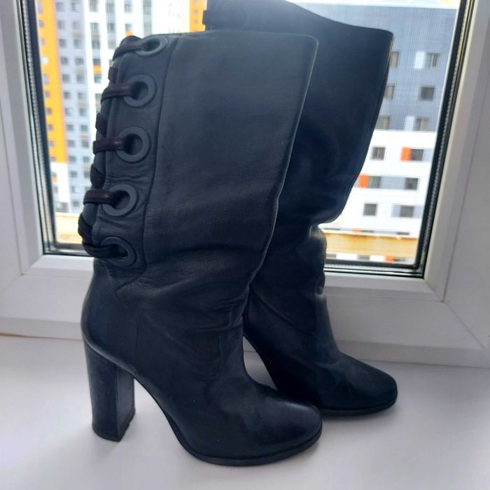 Сапоги женские черные