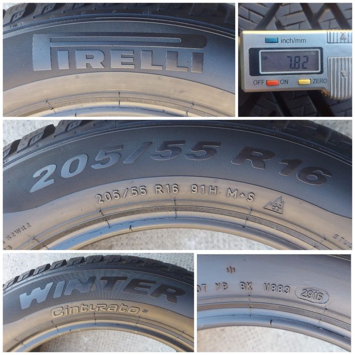 O bucată 205/55 R16 M+S iarnă - una Continental Pirelli