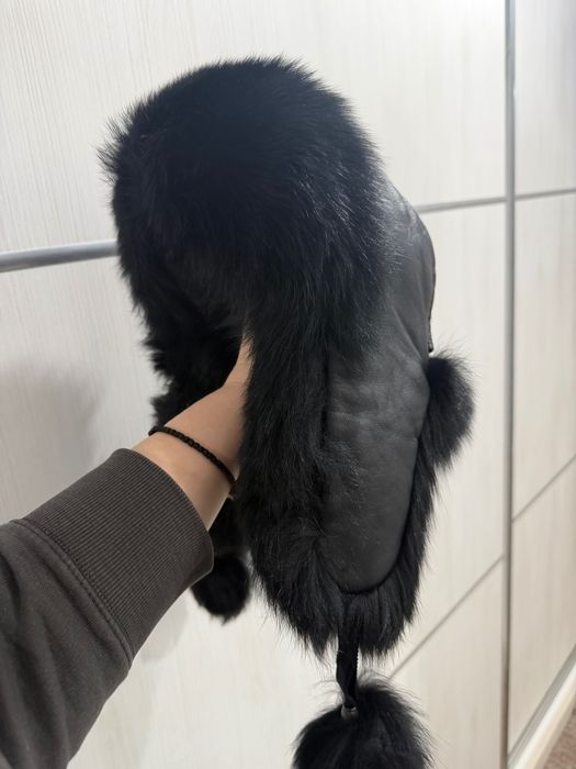 Шапка ушанка от естествена кожа