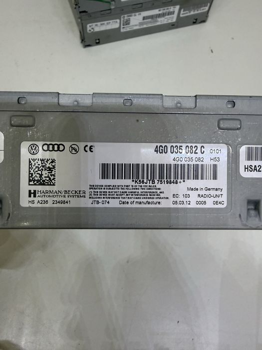 Оригинално радио Audi MMI 3G Harman Becker 4G1035053G 4G1035053D 4G0035061C 4G0035082C 4F0035061D