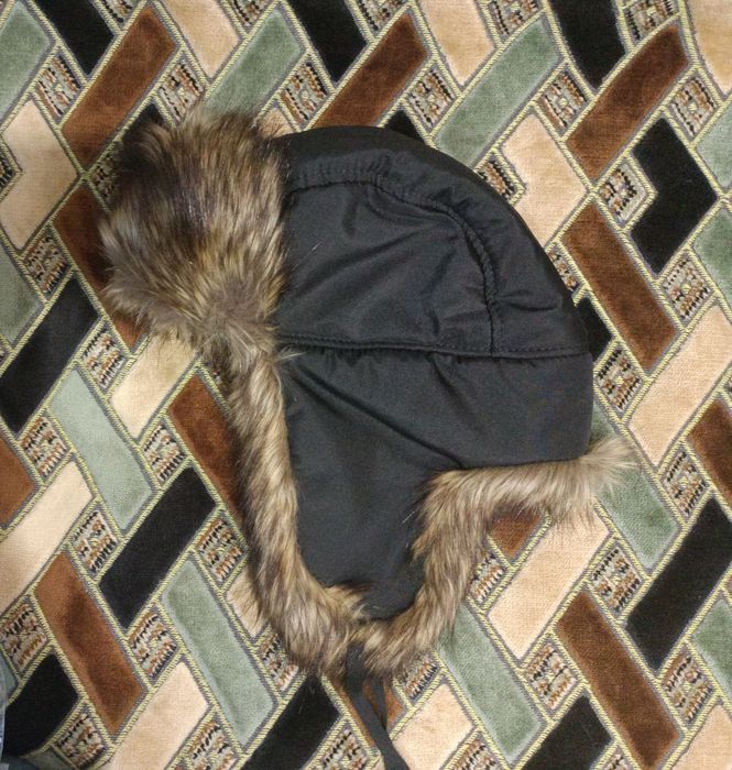 Шапка ушанка черная