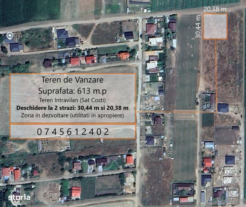De Vanzare Teren Intravilan Sat Costi 29 Euro/mp Negociabil