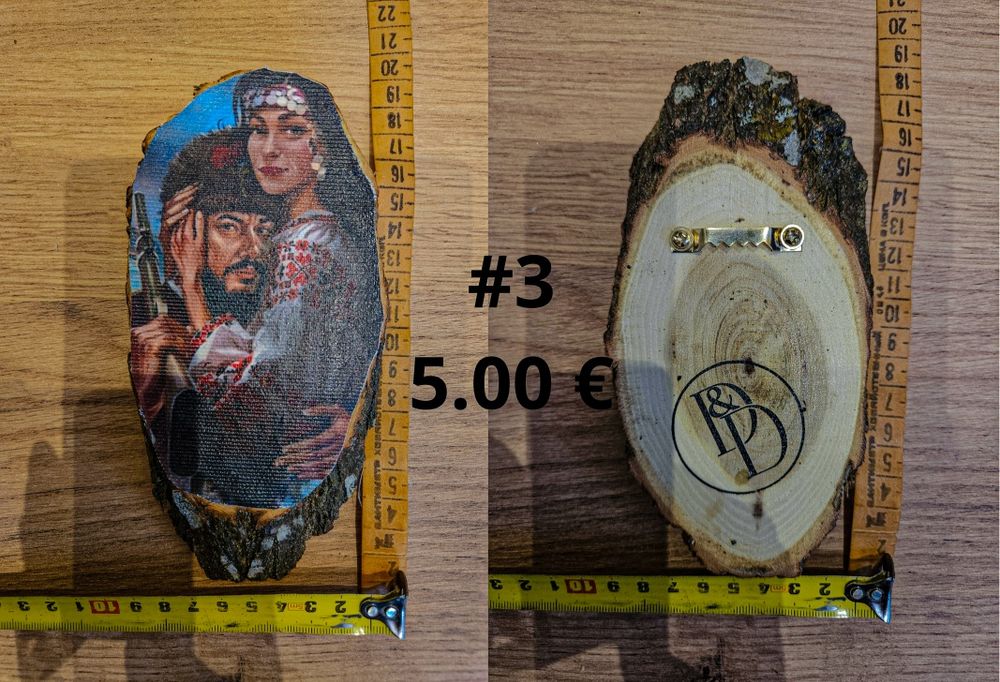 Ръчно изработени декоративни пана върху естествено дърво