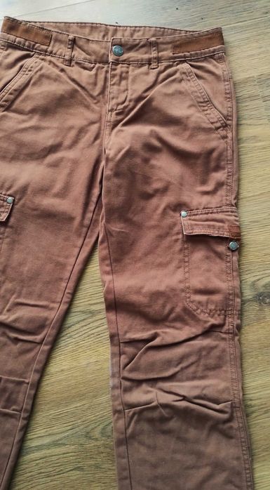 Ватиран зимен панталон 100% памук, р-р 146-152, 10-11 години, като нов