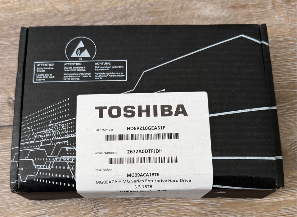 *НОВ и с ГАРАНЦИЯ!* 18 TB HDD Toshiba Enterprise SATA - MG09ACA18TE