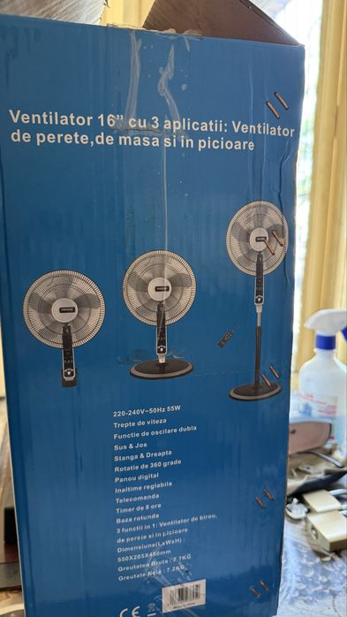 Vand ventilator pe picior cu telecomanda