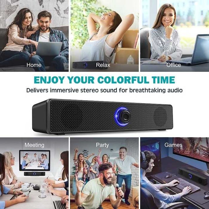 Boxa PC BOMSTOM, Bluetooth 5.0, Sunet Stereo
