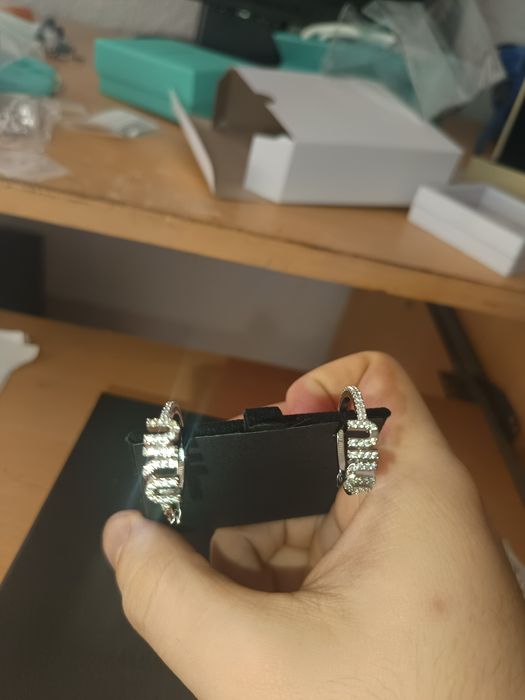 Cercei Miu-miu argint