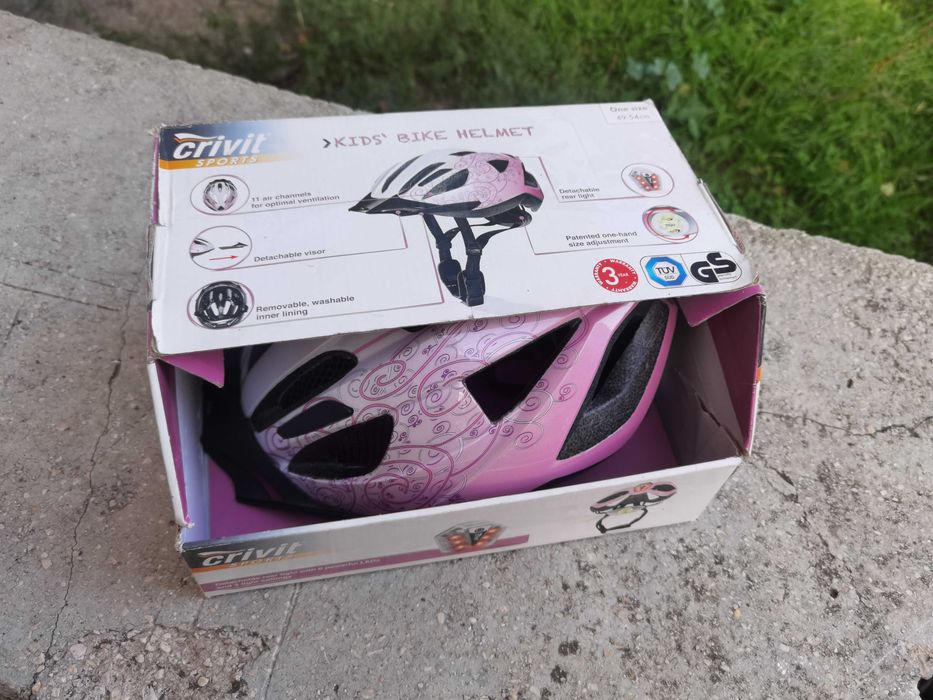 Cască bicicleta ciclism role copii cu lumină spate Crivit 49-54 cm
