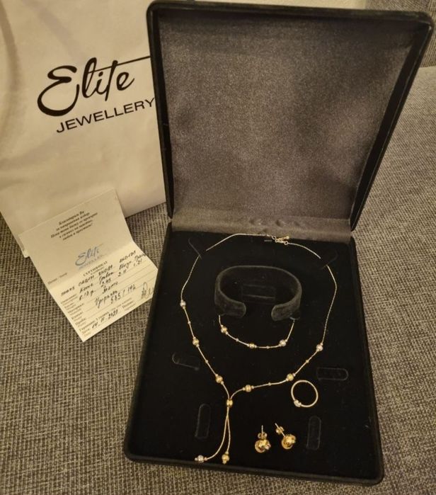 Чисто Нови Дизайнерски Италиански Бижута от жълто, бяло и розово злато