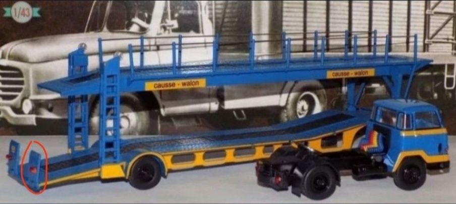 macheta auto trailer-platforma UNIC MZ36