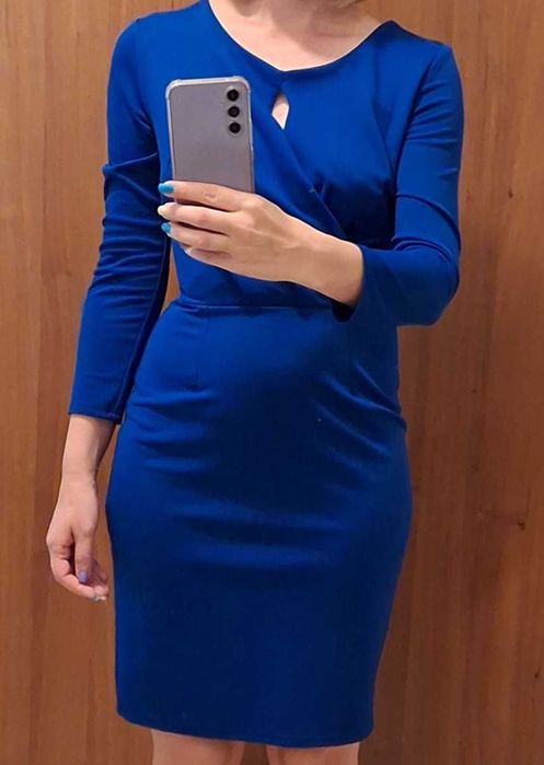 Рокля в турско синьо