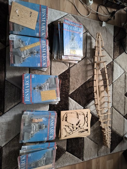 Colecție macheta bismarck fascicule sigilate și scheletul inceput