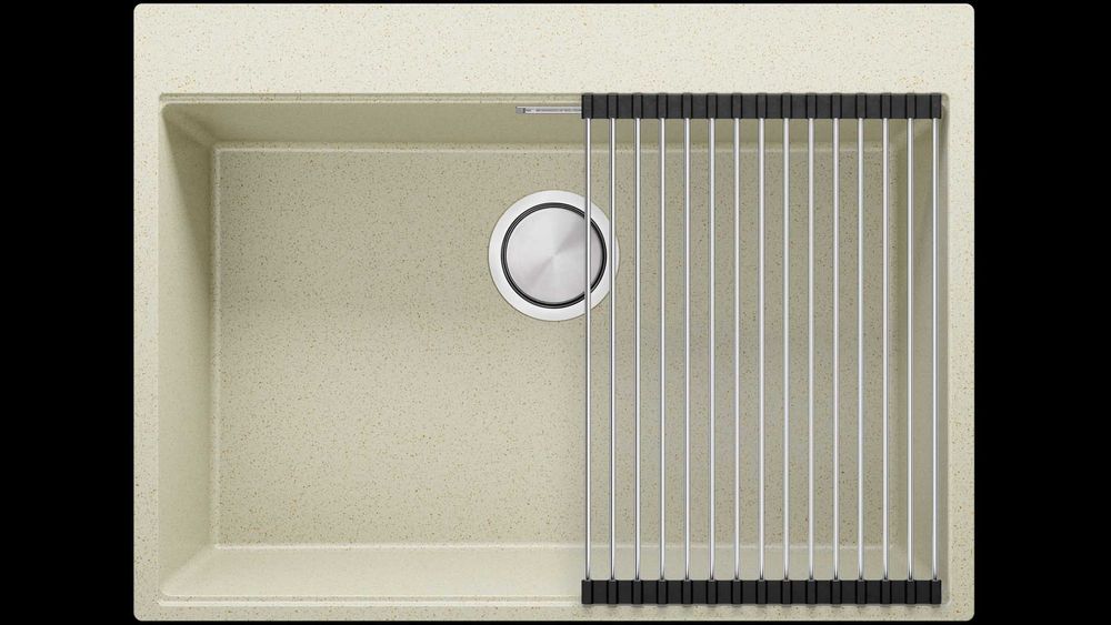 Промо Черна кухненска мивка от гранит модел Осло 60 XXL Top 580 x 500