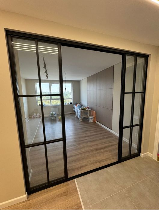 Перегородка (лофт) раздвижные двери