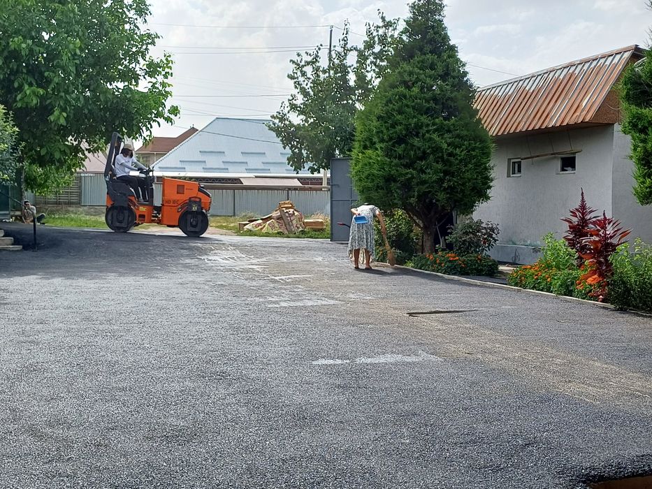 Асфальтирование,,укладка асфальта...