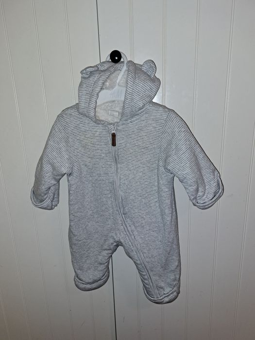 Salopeta H&M bumbac organic îmblănita - mărime 62