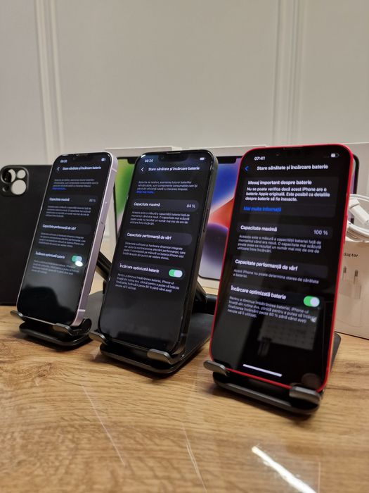 IPhone 14 5G de 128GB ca NOI cu 100% Baterie Folie Husă și Încărcător 35w nou