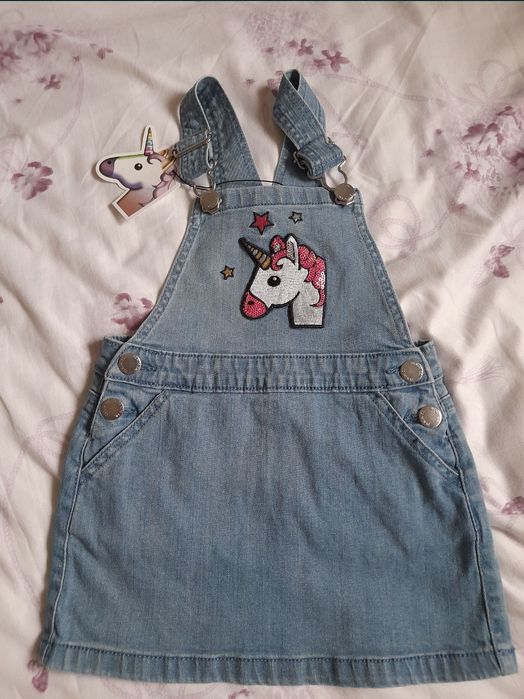 rochie rochita primark ponei blugi 2 3 ani 98 noua cu eticheta
