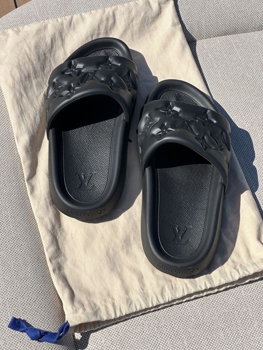 Louis Vuitton Pool Pillow slides 43 / Чехли Лyu Вутон Мъжки Черни 43 номер