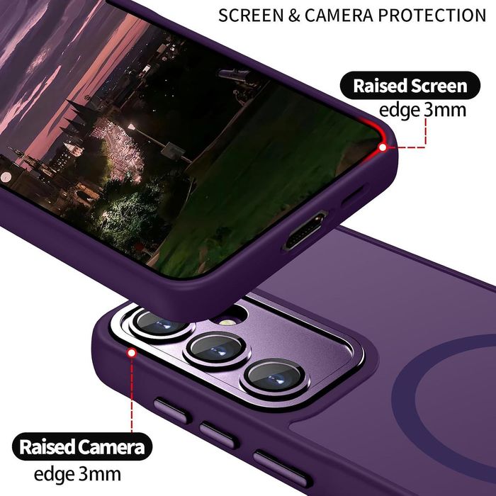 Матов magsafe кейс за samsung galaxy a36 - лилав