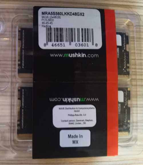 RAM Laptop/MiniITX 96 GB (2x48), DDR 5, (SO-DIMM) Mushkin Redline