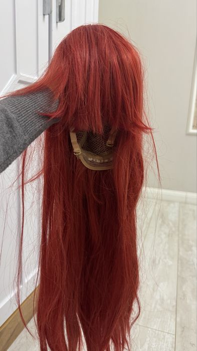 Парик красный косплей