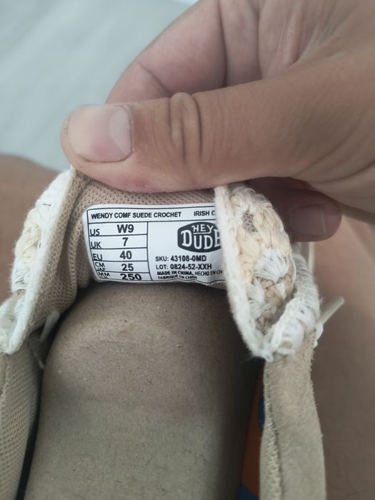 HeyDude Wendy COMF Suede Crochet