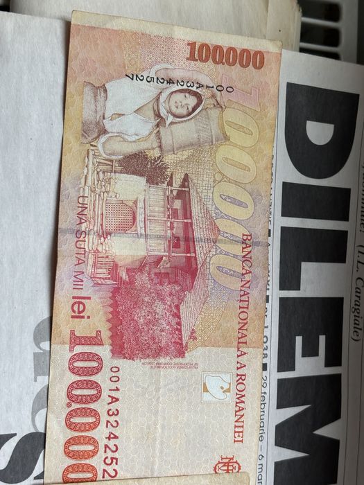 3 x bancnote 100000 100 lei vechi 1998